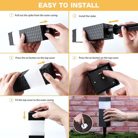 Joomer Luces Solares LED Exterior Jardin, 8 Paquete Lámpara LED Luz Solar Exterior IP65 Impermeable, Lamparas solares Jardín para Iluminación de Caminos,...