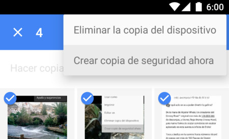 Google Fotos ya te permite hacer una copia de seguridad manual y una copia de tus ediciones