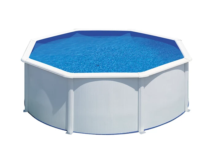 Piscina desmontable de acero blanco redonda GRE Ø 3 x 1,2 m