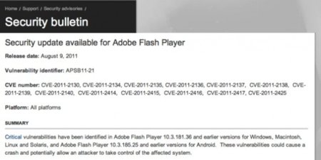 Un ingeniero de Google denuncia una cantidad "vergonzosamente grave" de errores en Flash Player