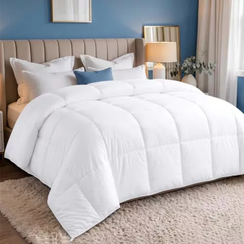 Utopia Bedding Edredón Ligero 200 g/m²,220x240cm,Cama 135/150,Blanco