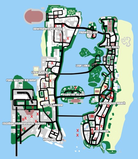 Mapa Vice City Saltos Únicos