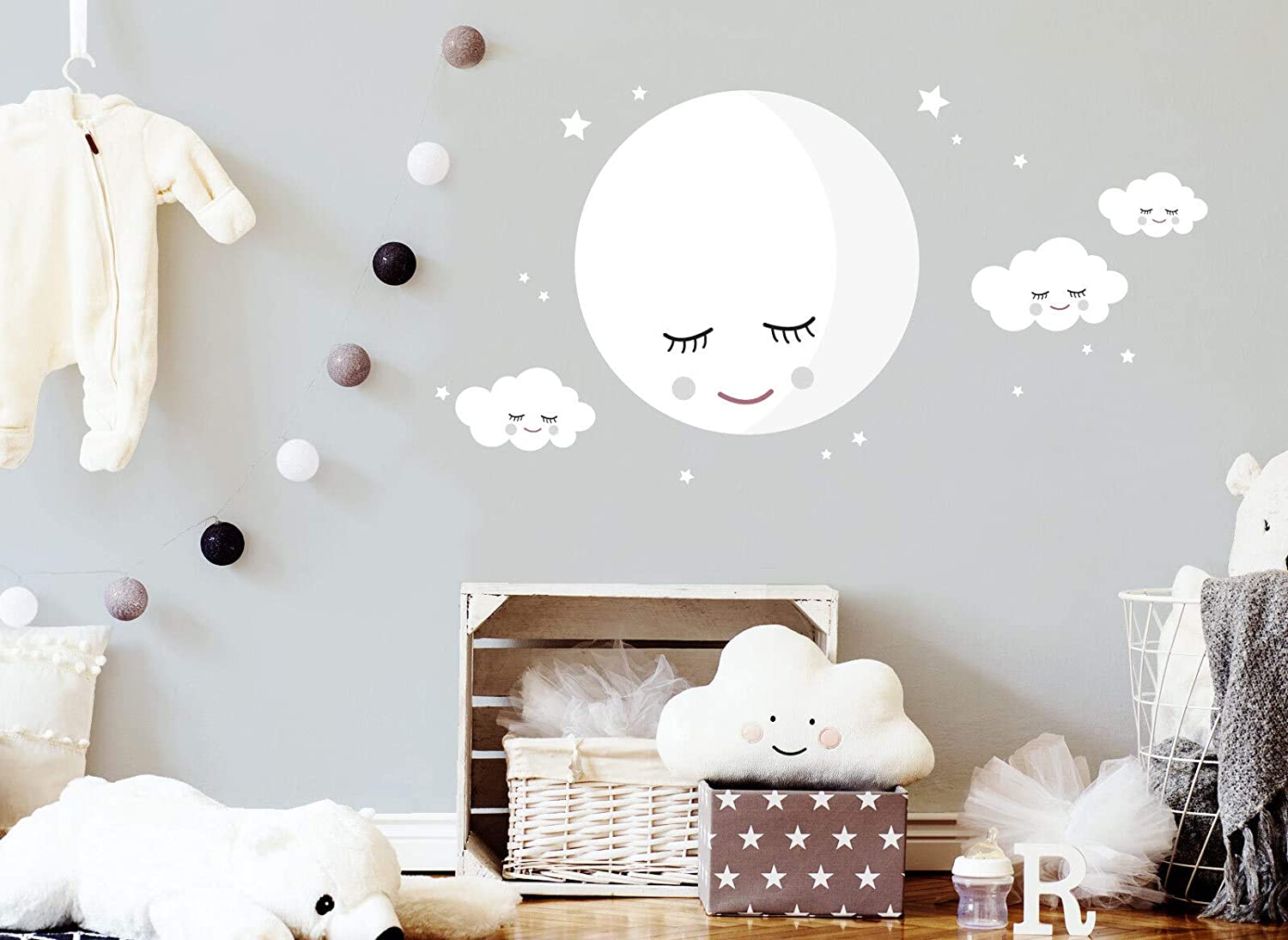 Mural unisex en gris y blanco
