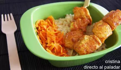 Brochetas morunas de pollo con cous-cous. Receta