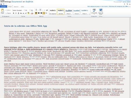 Edición con Office Web App