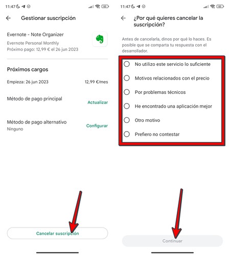 Anular Suscripciones 3