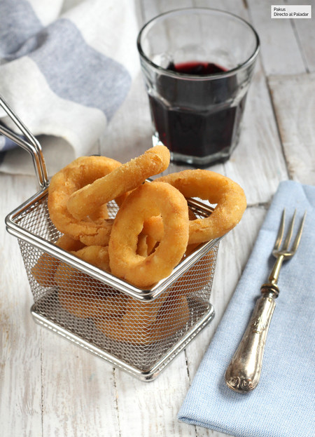 Aros de cebolla caseros, receta de aperitivo