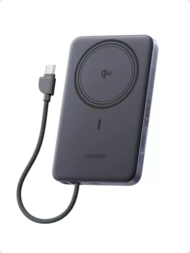 UGREEN MagFlow Air Qi2 15W Ultradelgado Batería Externa 10000mAh