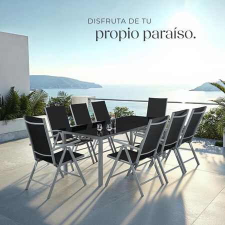 set muebles jardín 9 plazas