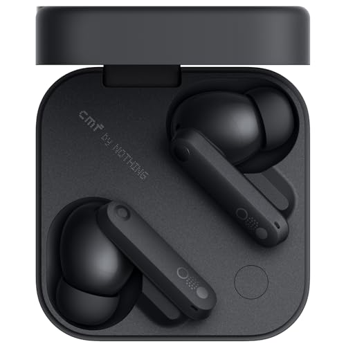 CMF by Nothing Buds Pro 2 Auriculares inalámbricos con Sonido HiFi, 50 dB Cancelación Activa de Ruido híbrida, 6 micrófonos HD y Efecto Audio Espacial, 2025 - Gris Oscuro