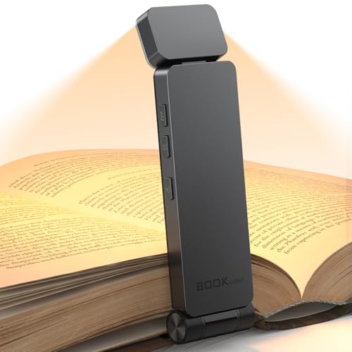 maxtachi Luz de Lectura, LED Luz Lectura Libros Cama USB Recargable, 3 Colores y 3 Niveles Brillos Continuamente Ajustables, Protección Ocular, Lampara de Lectura Regalo para los Amantes del Libro