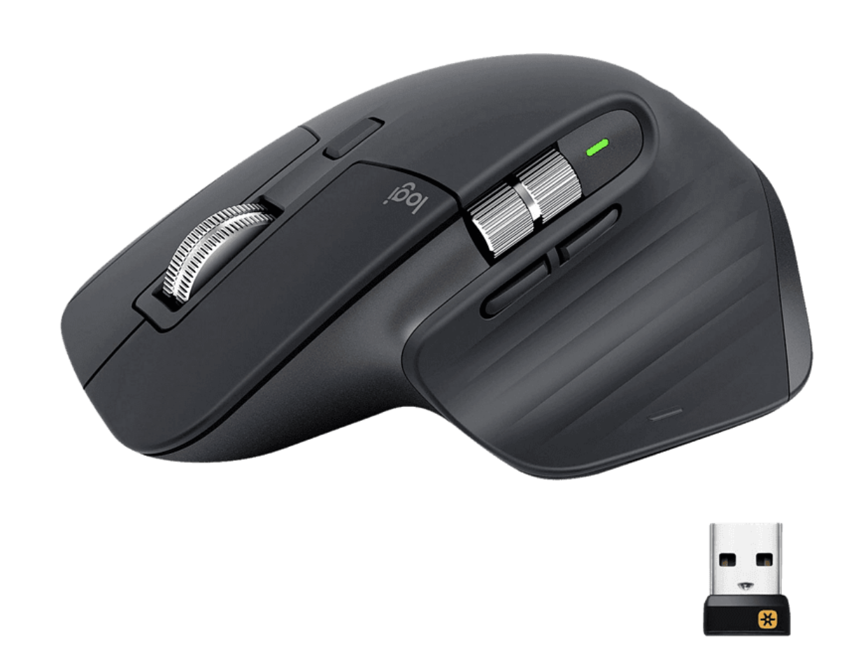 Logitech MX Master 3, Bluetooth, Ergonómico, Óptico, 4000 ppp, Negro