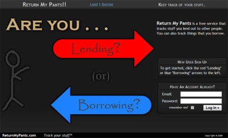 Return My Pants: controla lo que prestas, y lo que te prestan
