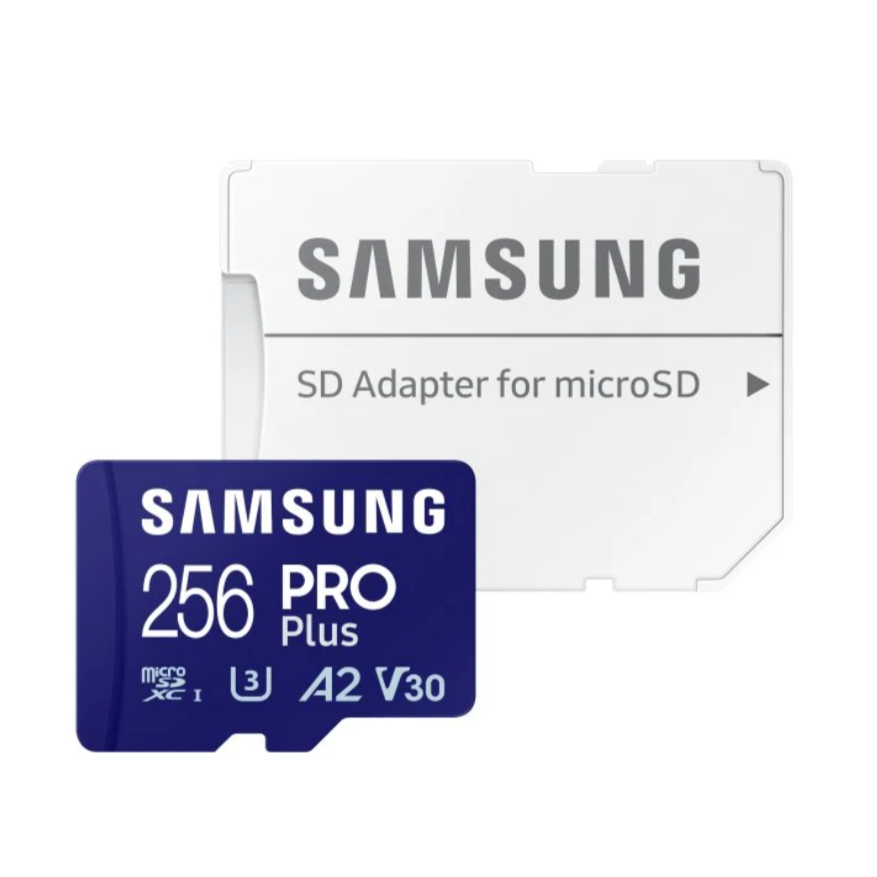 Samsung PRO Plus MicroSDXC 256GB UHS-I U3 A2 V30 Clase 10 con Adaptador SD