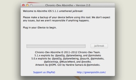 Absinthe 2.0, jailbreak unthetered para iOS 5.1.1 ya disponible