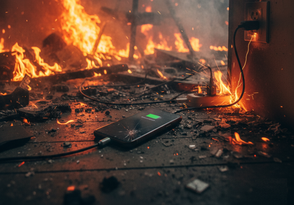 Nuevo incendio doméstico de un móvil: los bomberos de Madrid han tenido que explicar por qué lo estamos cargando mal 