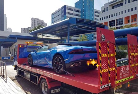 Le incautan Lamborghini en Singapur por rebasar de manera indebida
