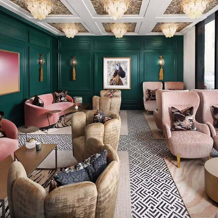 At Golden Hour Wine Bar Elegance Meets Sophistication This Stunning Lounge Area Is A True