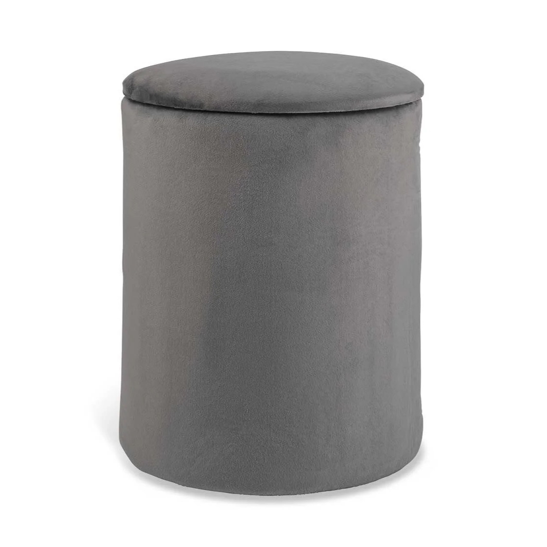 Taburete con almacenaje gris