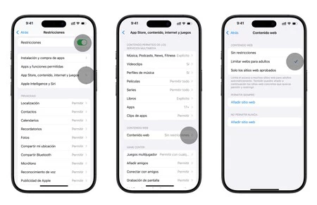 使用時間 Web ペアレンタルコントロール