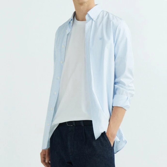 Hackett Camisa de hombre classic fit con estampado de rayas 