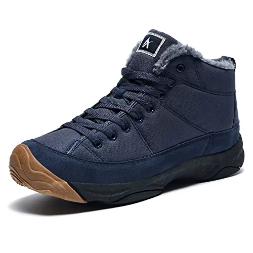 Azooken Hombre Mujer Botas de Nieve Invierno Botines Senderismo Impermeables Deporte Trekking Zapatos(6119-Azur Azul41)