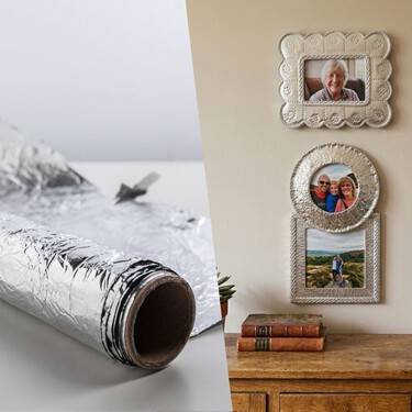 Cómo hacer marcos de fotos creativos con papel de aluminio para decorar tu hogar 