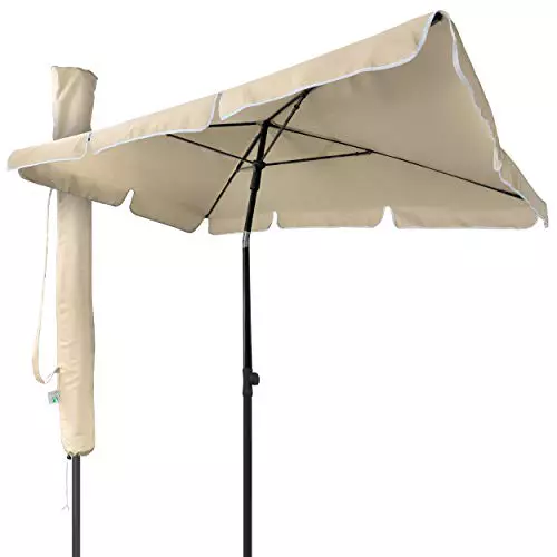 VOUNOT Sombrilla Rectangular para Terraza, Jardín, Playa, Balcón, Piscina, Patio, 200x125 cm