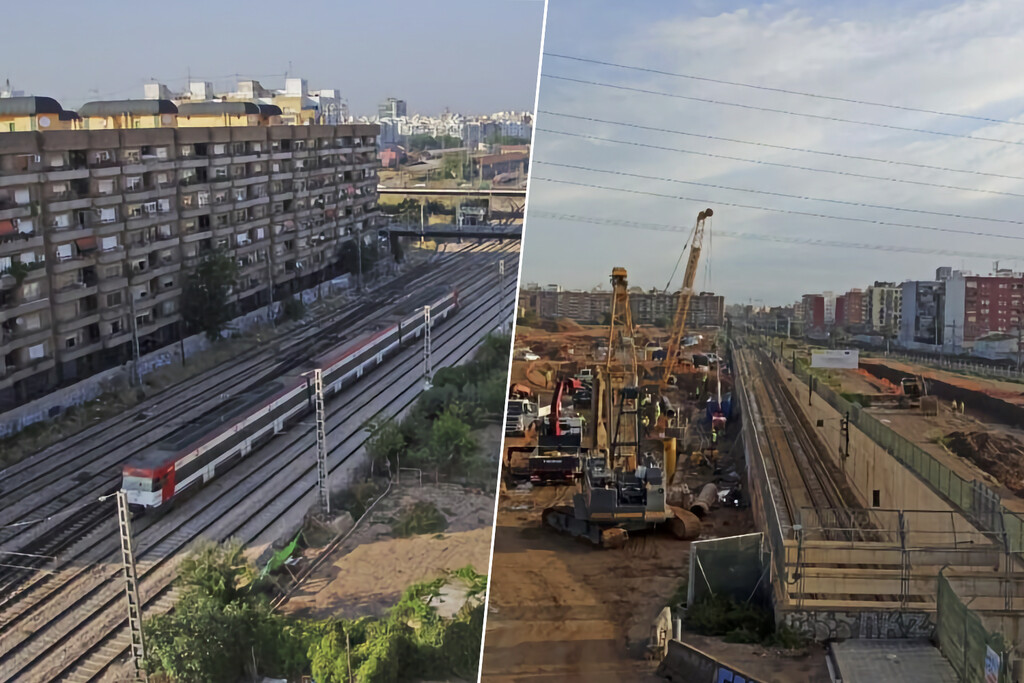 El "obrón" de Adif en Valencia aspira a reconvertir una parte de la ciudad. Y sus vecinos ya lo sufren