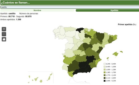 Esta web del INE te dice cuántas personas se llaman y/o apellidan como tú en España