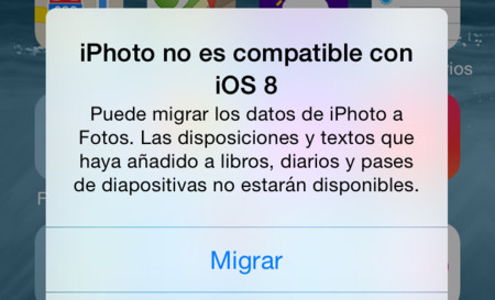 Crónica de una muerte anunciada. iOS 8 nos invita a migrar los datos de iPhoto