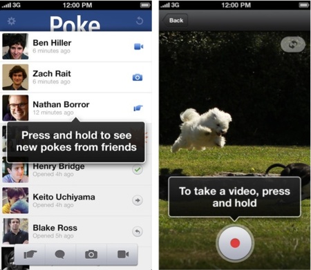 Facebook Poke y su modelo de mensajes con caducidad no cala entre los usuarios