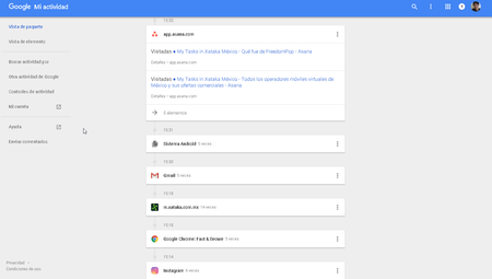 Mi Actividad Google