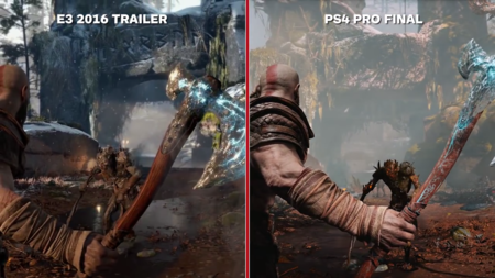 God of War: el tráiler del E3 2016 frente a la versión final en PS4 Pro