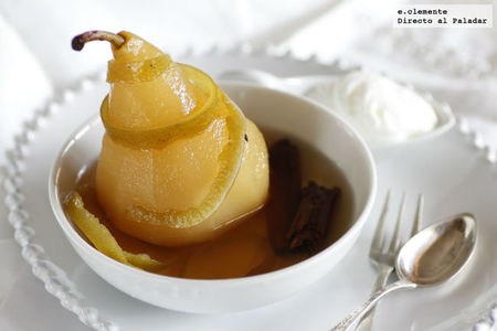 Peras al cava. Receta