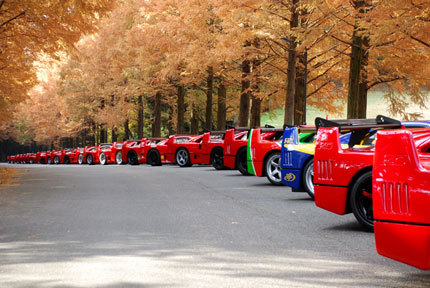 Concentración del Ferrari F40 en Japón