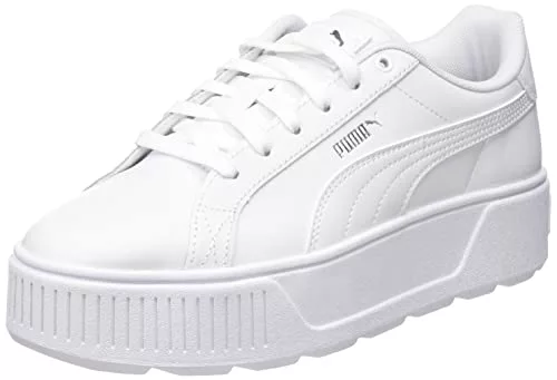 PUMA Karmen L, Zapatillas Mujer, Multicolor White Silver, 40.5 EU