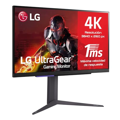 LG 27GR93U-B - Monitor Gaming Ultragear, 27", IPS, 3840x2160, 16:9, 1 ms/NVIDIA G-Sync/AMD FreeSync Premium/Hexagon Lighting, No Curvo, No Pivotable, Negro