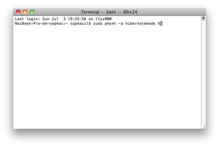 Los diferentes tipos de reposo en OS X