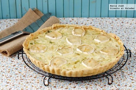 Receta de tarta salada de queso de cabra y lechuga