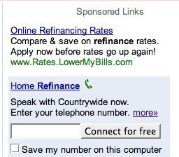 Llama sin coste a los anunciantes de AdWords