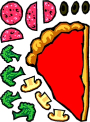 Pizza apetitosa y divertida