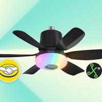 No solo es un ventilador de techo, también tiene bocina integrada y lámpara RGB: lo mejor es su precio de 293 pesos