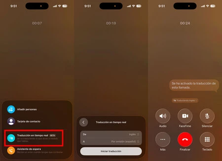 iOS 26 traducción instantánea de llamadas