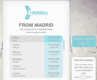 Drungli: buscador de vuelos baratos... sin importar el destino