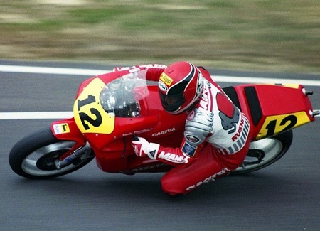Cagiva con Randy Mamola en 1989