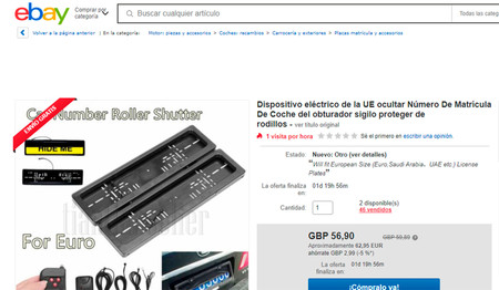 Sistema de ocultación de matrícula