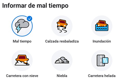 Waze Emojis Mal Tiempo