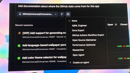 Demonstração das novidades do GitHub Universe | Foto: Vinícius Braga/Xataka Brasil