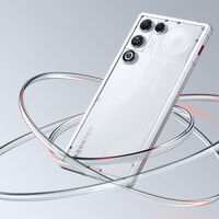 Celular gamer delgado con 16 GB de RAM y refrigeración líquida. Tiene ventilador RGB 